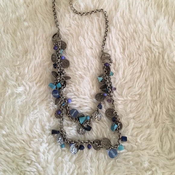 Silver Beaded and Medallion Necklace - Picture 2 of 2